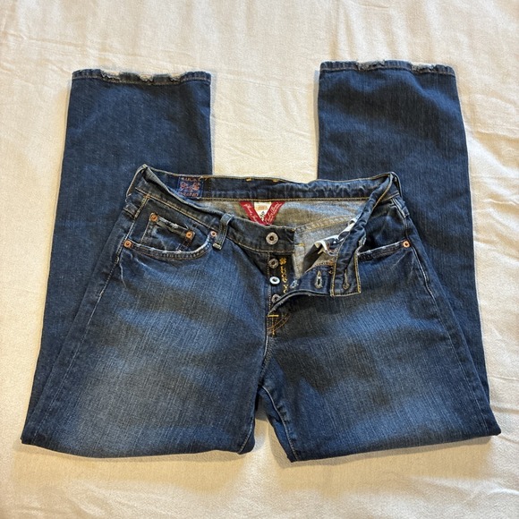 Lucky Brand Denim - Vintage Women's Jeans Lucky Brand 6/28 Blue Easy Rider Straight USA Button Fly